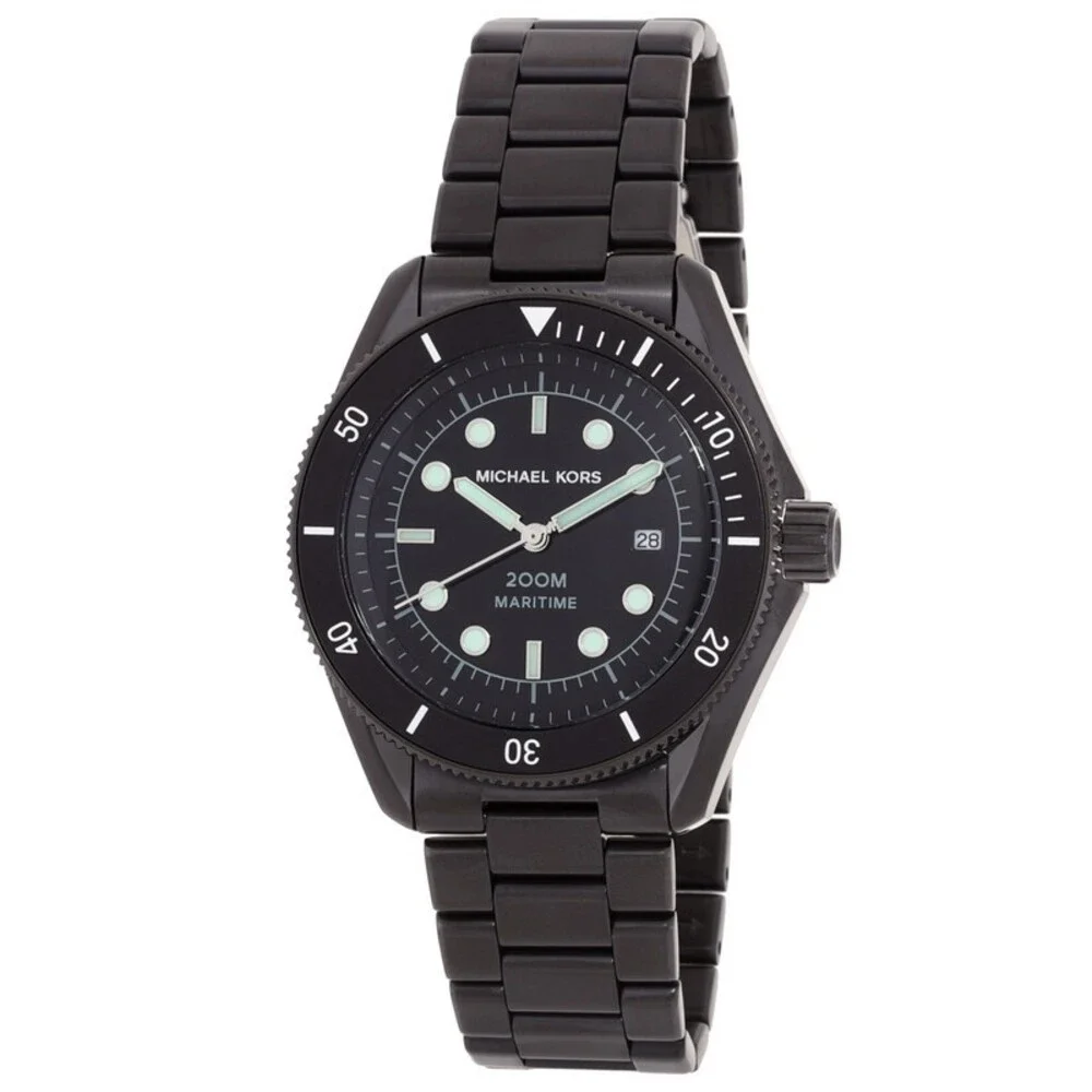 MICHAEL KORS MK9181 MARITIME BLACK DIAL & BRACELET 42MM QUARTZ MENS WATCH